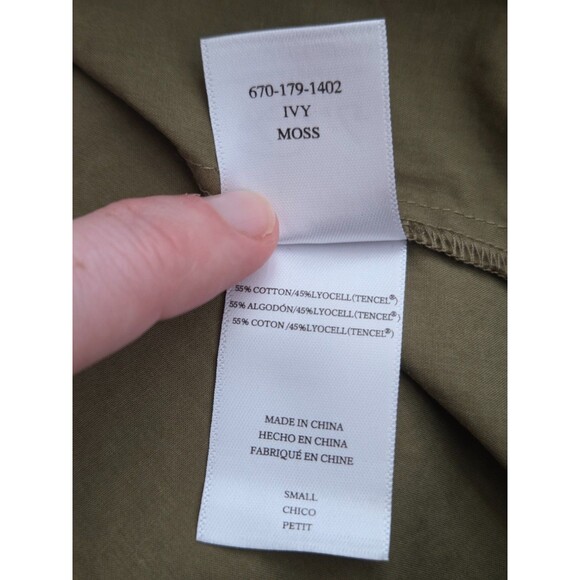 Rails Women's Size Small Ivy Mini Moss Green Tie Waist Tiered Dress - Picture 7 of 9